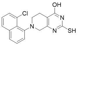 7-(8-chloronaphthalen-1-yl)-2-mercapto-5,6,7,8-tetrahydropyrido[3,4-d]pyrimidin-4-ol,7-(8-chloronaphthalen-1-yl)-2-mercapto-5,6,7,8-tetrahydropyrido[3,4-d]pyrimidin-4-ol