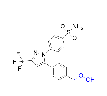 塞来昔布杂质26,4-(5-(4-(hydroperoxymethyl)phenyl)-3-(trifluoromethyl)-1H-pyrazol-1-yl)benzenesulfonamide