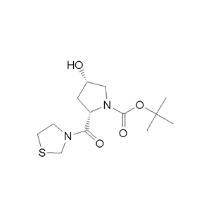 tert-Butyl (2S,4S)-4-hydroxy-2-(thiazolidine-3-carbonyl)pyrrolidine-1-carboxylate,tert-Butyl (2S,4S)-4-hydroxy-2-(thiazolidine-3-carbonyl)pyrrolidine-1-carboxylate