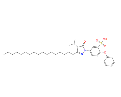 1-（4-苯氧基-3-磺基苯基）-3-十七烷基-4-异丙基-2-吡唑啉-5-酮,1-(4-PHENOXY-3-SULFOPHENYL)-3-HEPTADECYL-4-ISOPROPYL-2-PYRAZOLIN-5-ONE