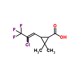 三氟氯菊酸,cis-3-(2-Chloro-3,3,3-trifluoroprop-1-en-1-yl)-2,2-dimethylcyclopropanecarboxylic acid