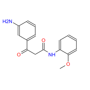 3-氨基-2′-甲氧基苯甲酰基苯甲酰苯胺,3-(m-aminophenyl)-N-(o-methoxyphenyl)-3-oxopropionamide