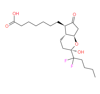 鲁比前列素,(2R,4aR,5R,7aR)-2-(1,1-Difluoropentyl)-2-hydroxy-6-oxo-3,4,4a,5,7,7a-hexahydrocyclopenta[b]pyran-5-heptanoicacid