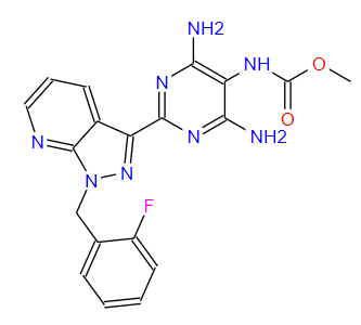 N-[4,6-二氨基-2-[1-[(2-氟苯基)甲基]-1H-吡唑并[3,4-b]吡啶-3-基]-5-嘧啶]-氨基甲酸甲酯,methyl N-[4,6-diamino-2-[1-[(2-fluorophenyl)methyl]pyrazolo[3,4-b]pyridin-3-yl]pyrimidin-5-yl]carbamate
