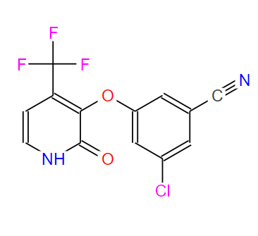 3-氯-5-[[2-氧代-4-(三氟甲基)-1,2-二氢吡啶-3-基]氧基]苯腈,MK -1439 intermediate