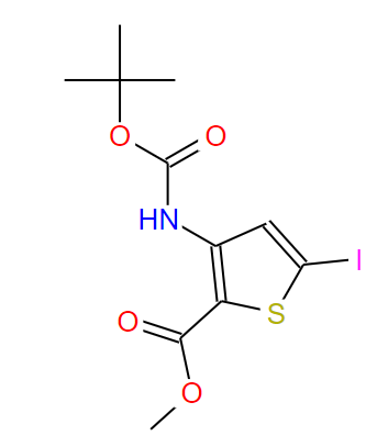 methyl 3-{[(tert-butoxy)carbonyl]amino}-5-iodothiophene-2-carboxylate,methyl 3-{[(tert-butoxy)carbonyl]amino}-5-iodothiophene-2-carboxylate