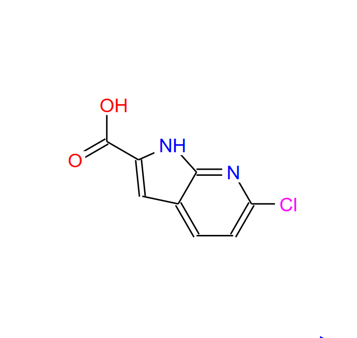 6-氯-1H-吡咯并[2,3-B]吡啶-2-甲酸,6-chloro-1H-pyrrolo[2,3-b]pyridine-2-carboxylic acid