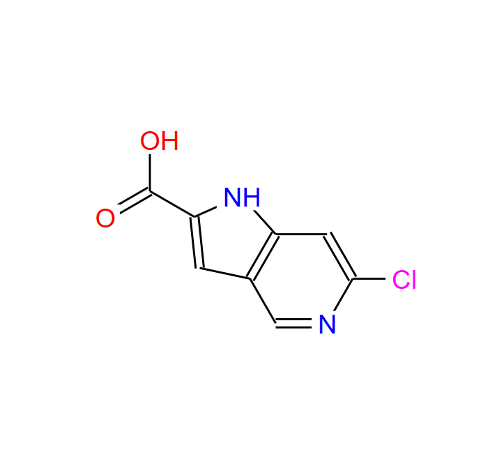 6-氯-1H-吡咯并[3,2-C]吡啶-2-甲酸,6-chloro-1H-pyrrolo[3,2-c]pyridine-2-carboxylic acid