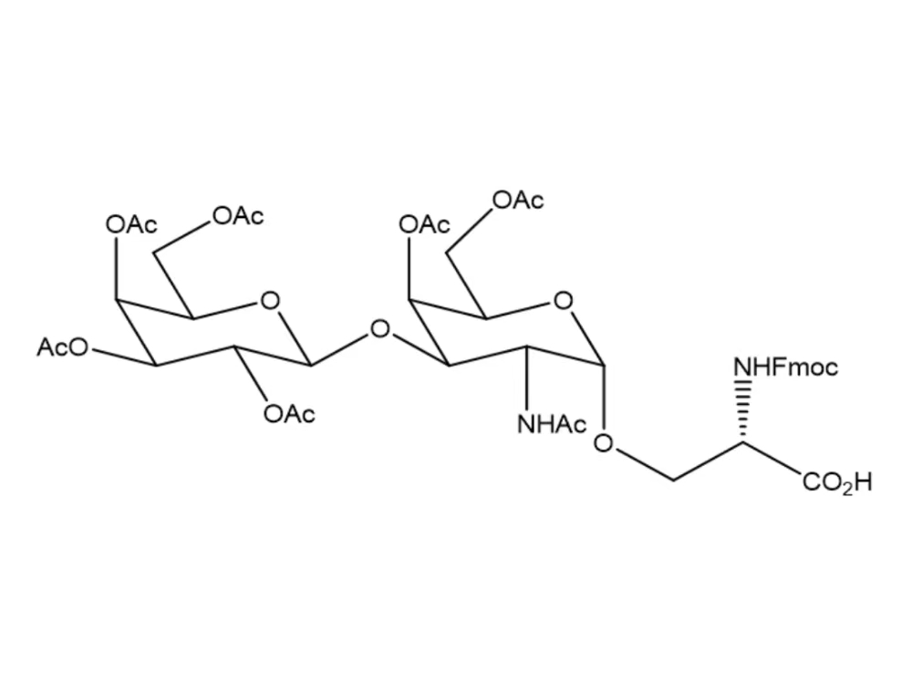 O-[4,6-二-O-乙酰基-2-(乙酰氨基)-2-脱氧-3-O-(2,3,4,6-四-O-乙酰基-BETA-D-吡喃半乳糖基)-ALPHA-D-吡喃半乳糖基]-N-[芴甲氧羰基]-L-丝氨酸,Fmoc-L-Ser[alpha-(Gal-beta(1-3)-GalNAc)]-OH peracetate