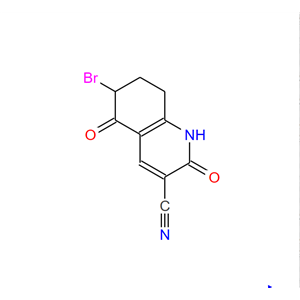 6-溴-2-羟基-5-氧代-5,6,7,8-四氢喹啉-3-甲腈,6-BROMO-2,5-DIOXO-1,2,5,6,7,8-HEXAHYDROQUINOLINE-3-CARBONITRILE