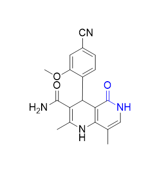 非奈利酮杂质05,4-(4-cyano-2-methoxyphenyl)-2,8-dimethyl-5-oxo-1,4,5,6-tetrahydro- 1,6-naphthyridine-3-carboxamide