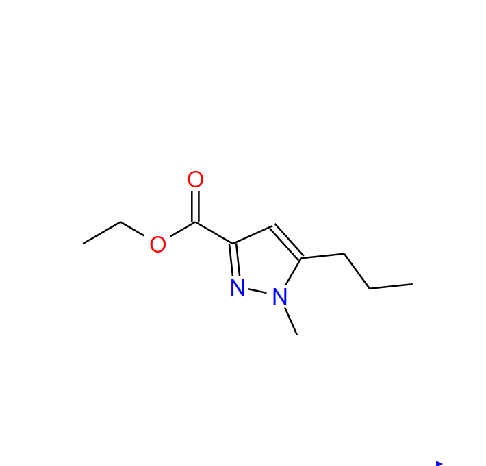 1-甲基-5-丙基-1H-吡唑-3-甲酸乙酯,1H-Pyrazole-3-carboxylicacid,1-methyl-5-propyl-,ethylester(9CI)