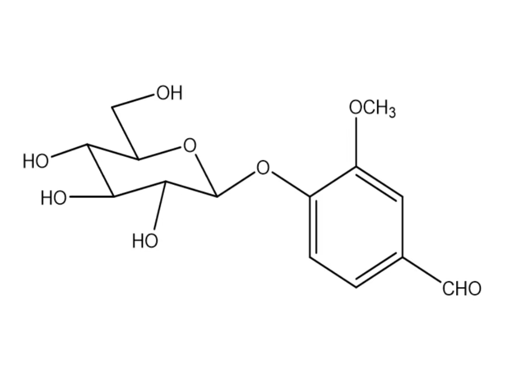4-(β-D-葡萄糖基)-3-甲氧基苯甲醛,4-(β-D-Glucopyranosyloxy)-3-Methoxybenzaldehyde