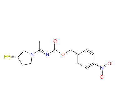 (S)-3-疏基吡咯烷-1-基)亚乙基氨基甲酸对硝基苄酯,(S)-[1-(3-Mercapto-1-pyrrolidinyl)ethylidene]carbamic acid (4-nitrophenyl)methyl ester