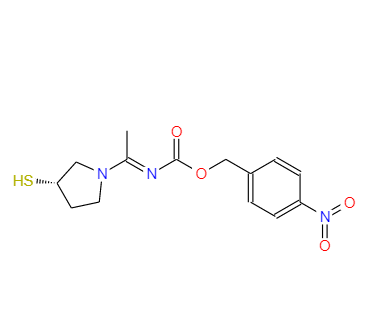 (S)-3-疏基吡咯烷-1-基)亞乙基氨基甲酸對(duì)硝基芐酯,(S)-[1-(3-Mercapto-1-pyrrolidinyl)ethylidene]carbamic acid (4-nitrophenyl)methyl ester