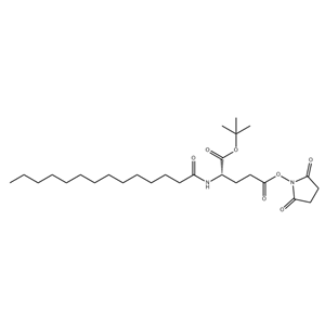 L-Glutamic acid, N-(1-oxotetradecyl)-, 1-(1,1-dimethylethyl) 5-(2,5-dioxo-1-pyrrolidinyl) ester,L-Glutamic acid, N-(1-oxotetradecyl)-, 1-(1,1-dimethylethyl) 5-(2,5-dioxo-1-pyrrolidinyl) ester