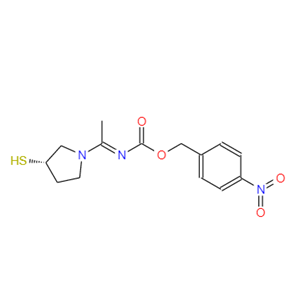 (S)-3-疏基吡咯烷-1-基)亚乙基氨基甲酸对硝基苄酯,(S)-[1-(3-Mercapto-1-pyrrolidinyl)ethylidene]carbamic acid (4-nitrophenyl)methyl ester