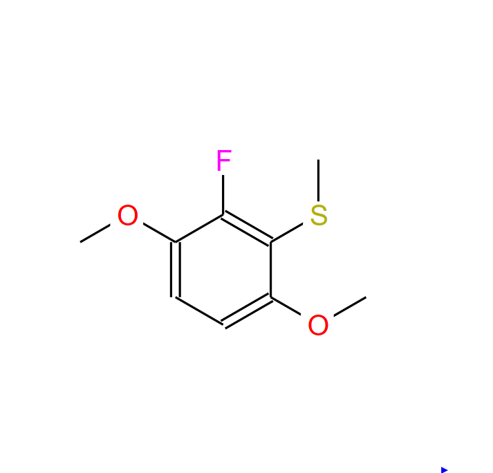 2-氟-1，4-二甲氧基-3-甲硫基苯,Benzene, 2-fluoro-1,4-dimethoxy-3-(methylthio)-