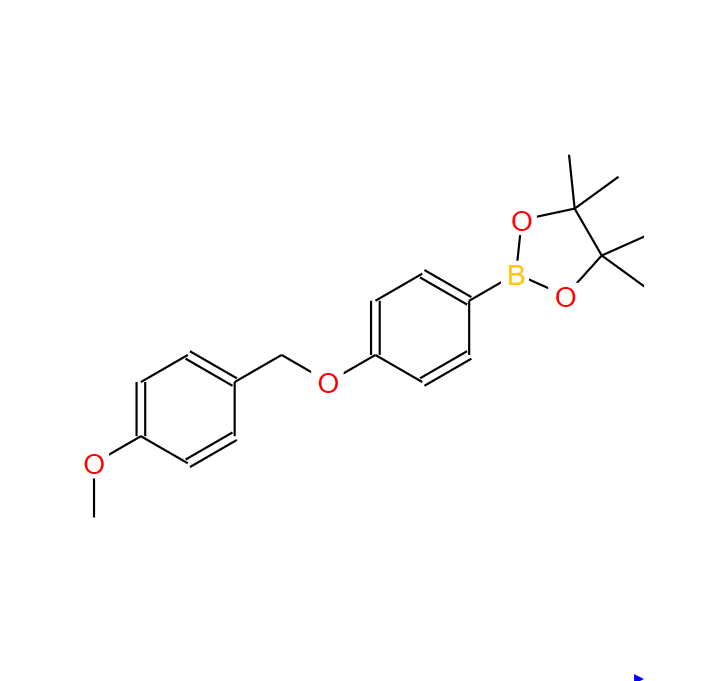 2-{4-[（4-甲氧基苯基）甲氧基]苯基}-4，4，5，5-四甲基-1，3，2-二氧杂硼烷,2-{4-[(4-Methoxyphenyl)methoxy]phenyl}-4,4,5,5-tetramethyl-1,3,2-dioxaborolane
