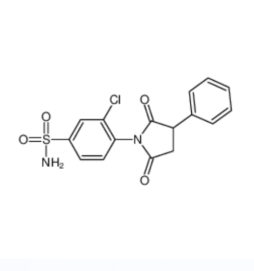 琥氯非尼,3-chloro-4-(2,5-dioxo-3-phenylpyrrolidin-1-yl)benzenesulfonamide