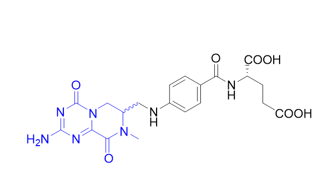叶酸杂质06-1,(2S)-2-(4-(((2-amino-8-methyl-4,9-dioxo-6,7,8,9-tetrahydro-4H-pyrazino [1,2-a][1,3,5]triazin-7-yl)methyl)amino)benzamido)pentanedioic acid