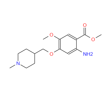 5-甲氧基-4-(1-甲基-4-甲氧基哌啶)-2-氨基苯甲酸甲酯,Methyl 2-aMino-5-Methoxy-4-(1-Methylpiperidin-4-ylMethoxy)benzoate