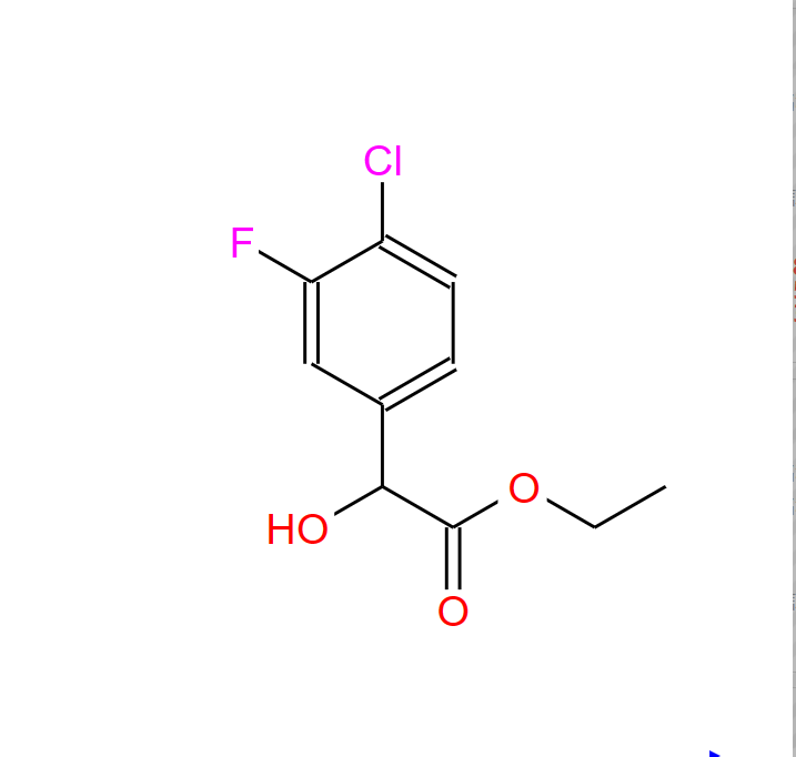 乙基 2-(4-氯-3-氟苯基)-2-羟基醋酸盐,ethyl 2-(4-chloro-3-fluorophenyl)-2-hydroxyacetate