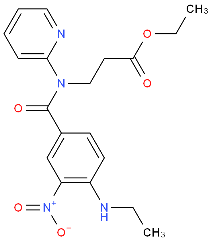 3-(4-(甲基氨基)-3-硝基-N-(吡啶-2-基)苯甲酰氨基)丙酸乙酯,N-[4-(methylamino)-3-nitrobenzoyl]-N-2-pyridinyl-alanine ethyl ester