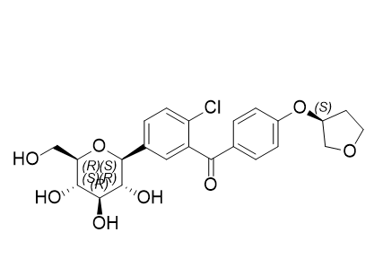 恩格列净杂质13,(2-chloro-5-((2S,3R,4R,5S,6R)-3,4,5-trihydroxy-6-(hydroxymethyl) tetrahydro-2H-pyran-2-yl)phenyl)(4-(((S)-tetrahydrofuran-3-yl)oxy) phenyl)methanone