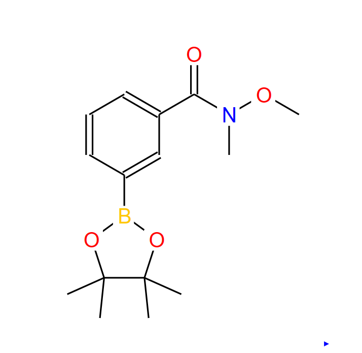 3-（N，O-二甲基羟氨基羰基）苯硼酸频哪醇酯,N-Methoxy-N-methyl-3-(4,4,5,5-tetramethyl-1,3,2-dioxaborolan-2-yl)benzamide