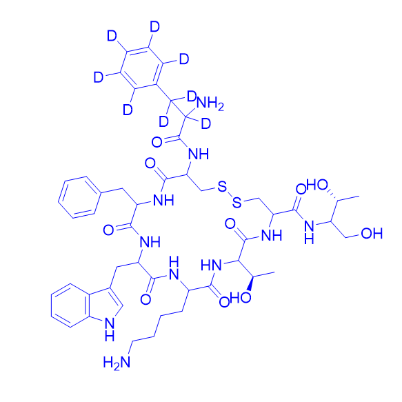 奥曲肽同位素杂质多肽,Octreotide Acetate D8