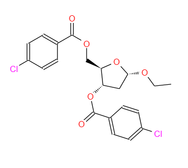 1-乙氧基-2-脱氧-3,5-二-O-对氯苯甲酰基-D-核糖,1-ethoxy-2-deoxy-3,5-di-O-p-chlorobenzoyl-D-ribose