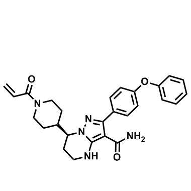 (S)-7-(1-丙烯酰基哌啶-4-基)-2-(4-苯氧基苯基)-4,5,6,7--四氢吡唑并[1,5-a]嘧啶-3-甲酰胺,(S)-7-(1-Acryloylpiperidin-4-yl)-2-(4-phenoxyphenyl)-4,5,6,7-tetrahydropyrazolo[1,5-a]pyrimidine-3-carboxamide