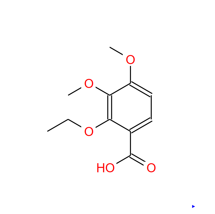 2-乙氧基-3，4-二甲氧基苯甲酸,2-Ethoxy-3,4-dimethoxybenzoic acid
