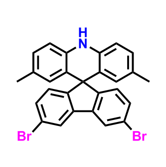 3'，6'-二溴-2,7-二甲基-10H-吡啶[吖啶-9,9'-芴],3',6'-dibromo-2,7-dimethyl-10H-spiro[acridine-9,9'-fluorene