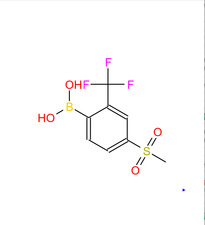 4-甲砜基-2-三氟甲基苯硼酸,(4-(Methylsulfonyl)-2-(trifluoromethyl)-phenyl)boronic acid