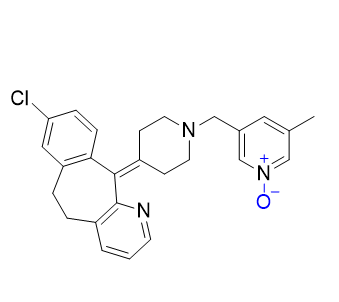 卢帕他定杂质05,3-((4-(8-chloro-5,6-dihydro-11H-benzo[5,6]cyclohepta[1,2-b]pyridin-11-ylidene)piperidin-1-yl)methyl)-5-methylpyridine 1-oxide