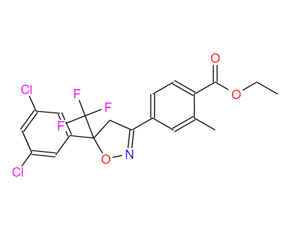 4-(5-(3,5-二氯苯基)-5-(三氟甲基)-4,5-二氢异噁唑-3-基)-2-甲基苯甲酸乙酯,Ethyl4-(5-(3,5-dichlorophenyl)-5-(trifluoromethyl)-4,5-dihydroisoxazol-3-yl)-2-methylbenzoate