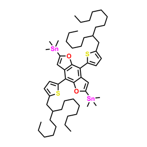 (4,8-双(5-(2-己基癸基)噻吩)苯并[1,2-b:4,5-b']二呋喃-2,6-二基)双(三甲基锡)