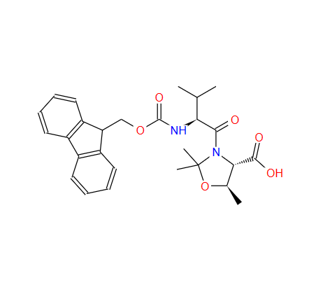 (4S,5R)-3-[(2S)-2-[[芴甲氧羰基]氨基]-3-甲基-1-氧代丁基]-2,2,5-三甲基-4-惡唑烷羧酸,(4S,5R)-3-(FMOC-VAL)-2,2,5-TRIMETHYL-OXAZOLIDINE-4-CARBOXYLIC ACID