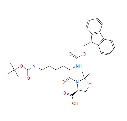 (4S)-3-[(2S)-6-[[叔丁氧羰基]氨基]-2-[[芴甲氧羰基]氨基]-1-氧代己基]-2,2-二甲基-4-惡唑烷羧酸,FMOC-LYS(BOC)-SER(PSIME,MEPRO)-OH