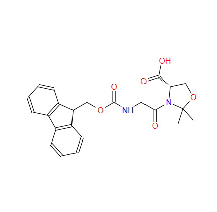 (4S)-3-[2-[[芴甲氧羰基]氨基]乙酰基]-2,2-二甲基-4-恶唑烷羧酸,Fmoc-Gly-Ser[PSI(Me,Me)Pro]-OH