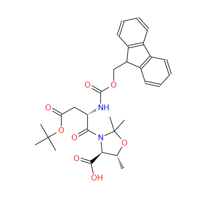 (BETAS,4S)-4-羧基-BETA-[[芴甲氧羰基]氨基]-2,2,5-三甲基-GAMMA-氧代-3-惡唑烷丁酸叔丁酯,FMOC-ASP(OTBU)-THR(PSIME,MEPRO)-OH