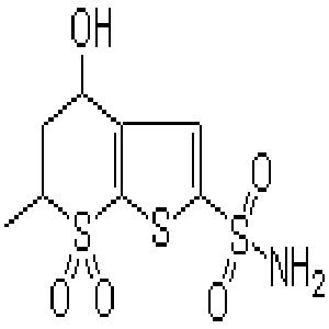 多佐胺雜質11,5,6-Dihydro-4-hydroxy-6-methyl-4H-thieno[2,3-b]thiopyran-2-sulfonamide 7,7-dioxide