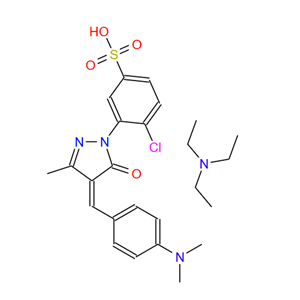 143193-48-0；4-氯-3-[4-[4-(二甲氨基)苯亞甲基]-3-甲基-5-氧代-2-吡唑啉-1-基]苯磺酸三乙胺鹽