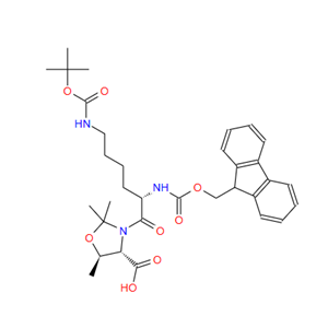 (4S,5R)-3-[(2S)-6-[[叔丁氧羰基]氨基]-2-[[芴甲氧羰基]氨基]-1-氧代己基]-2,2,5-三甲基-4-恶唑烷羧酸,FMOC-LYS(BOC)-THR(PSIME,MEPRO)-OH