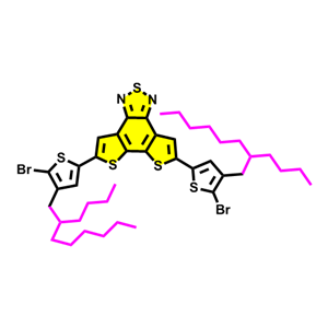 2433725-51-8 ；5,8-双(5-溴-4-(2-丁基辛基)噻吩基)二噻吩并苯并噻二唑