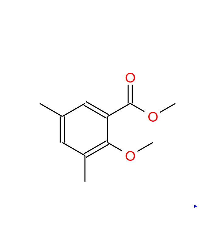 2-甲氧基-3，5-二甲基苯甲酸甲酯,Benzoic acid, 2-methoxy-3,5-dimethyl-, methyl ester
