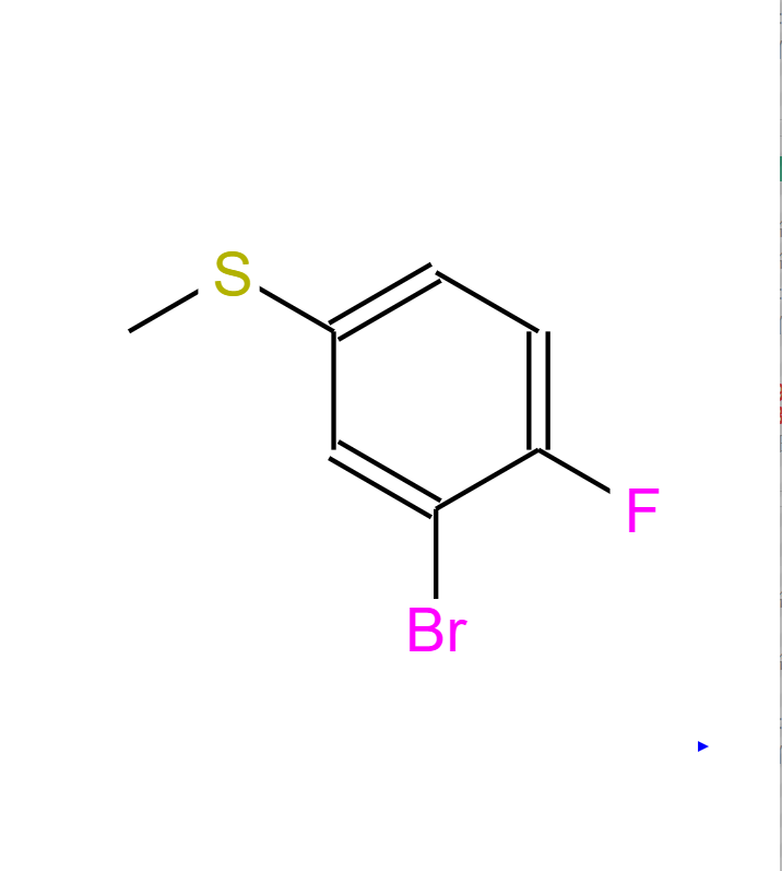 3-溴-4-氟硫代苯甲醚,Benzene, 2-bromo-1-fluoro-4-(methylthio)-