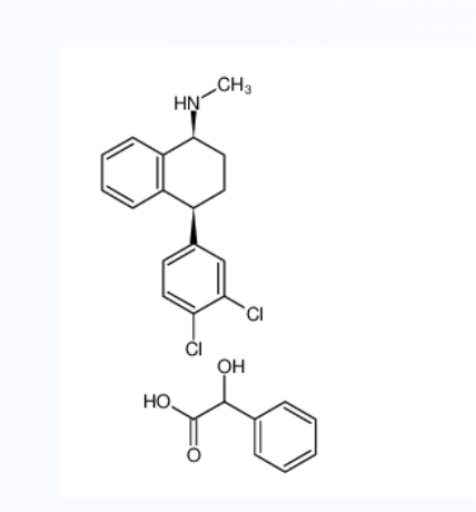 順式-(1S,4S)-N-甲基-4-(3,4-二氯苯基)-1,2,3,4-四氫-1-萘胺扁桃酸鹽,cis-(1s,4s)-n-methyl-4-(3,4-dichlorophenyl)-1,2,3,4-tetrahydro-1-naphthalenamine mandelate